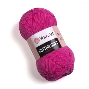 Пряжа YarnArt Cotton Soft 42 (ярко-розовый)