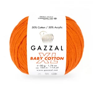 Пряжа Gazzal Baby Cotton XL 3419XL (тыква)