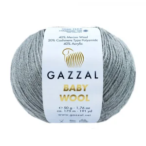 Пряжа Gazzal Baby Wool 818 (т.серый)