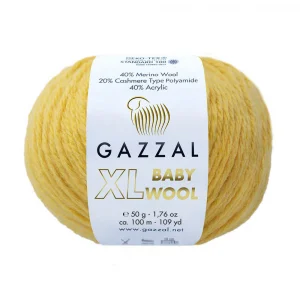 Пряжа Gazzal Baby Wool XL 812XL (желтый)