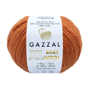 Пряжа Gazzal Baby Wool XL 841XL (оранжевый)