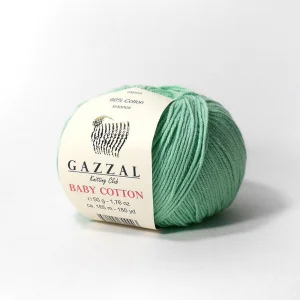 Пряжа Gazzal Baby Cotton 3425 (мятный)