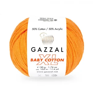 Пряжа Gazzal Baby Cotton XL 3416XL (оранжевый)